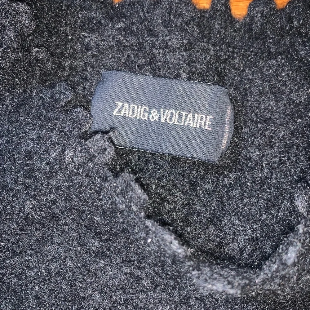 Zadig & Voltaire Wool Scallop Neck Sweater Grey Small - Picture 5 of 5